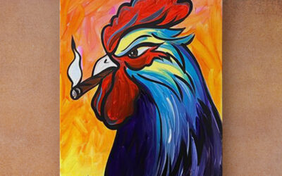 Canvas El Gallo by Medelín Pérez Noa